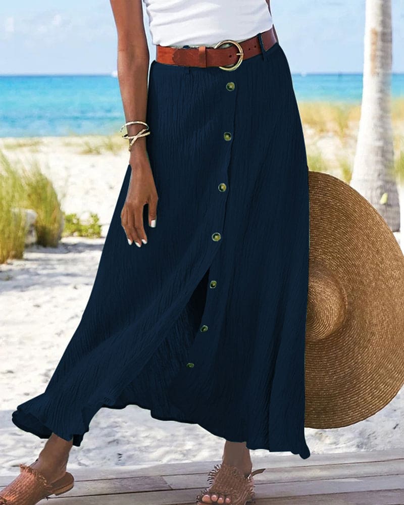 Grace - Solid Color Maxi Skirt