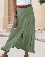 Grace - Solid Color Maxi Skirt