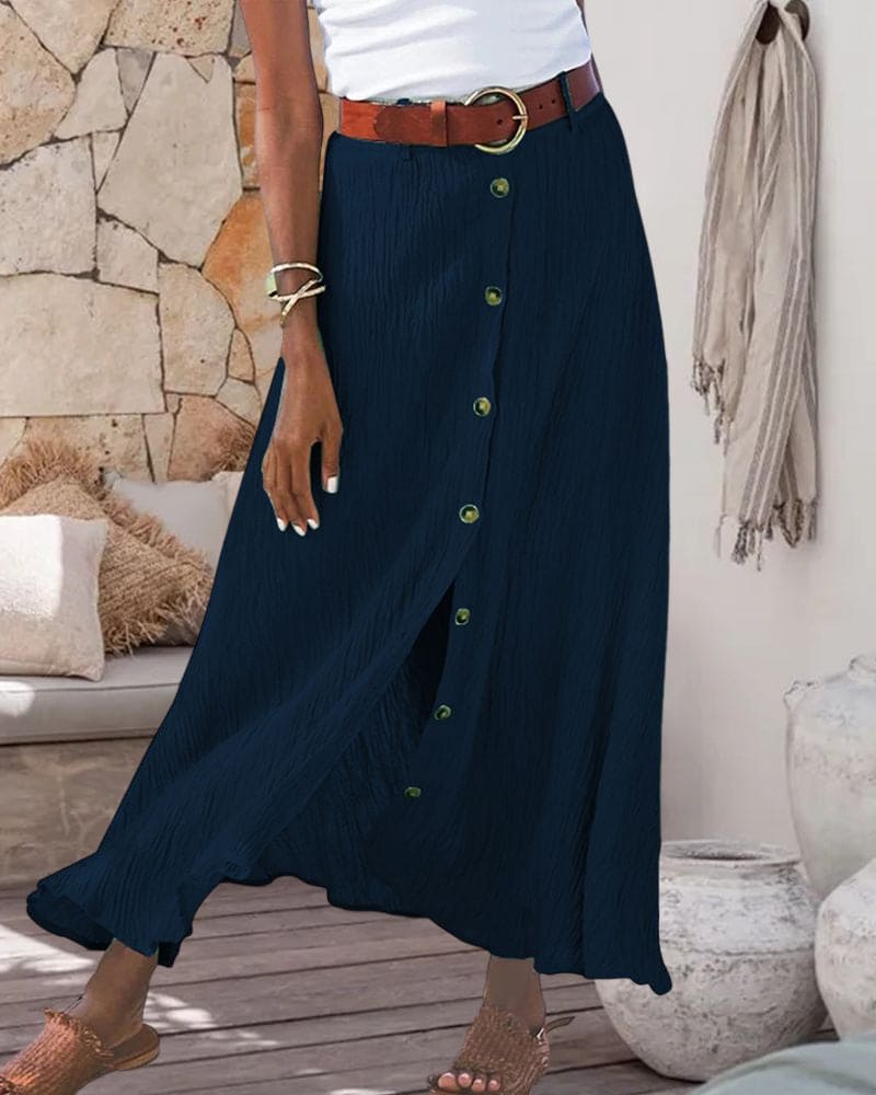 Grace - Solid Color Maxi Skirt