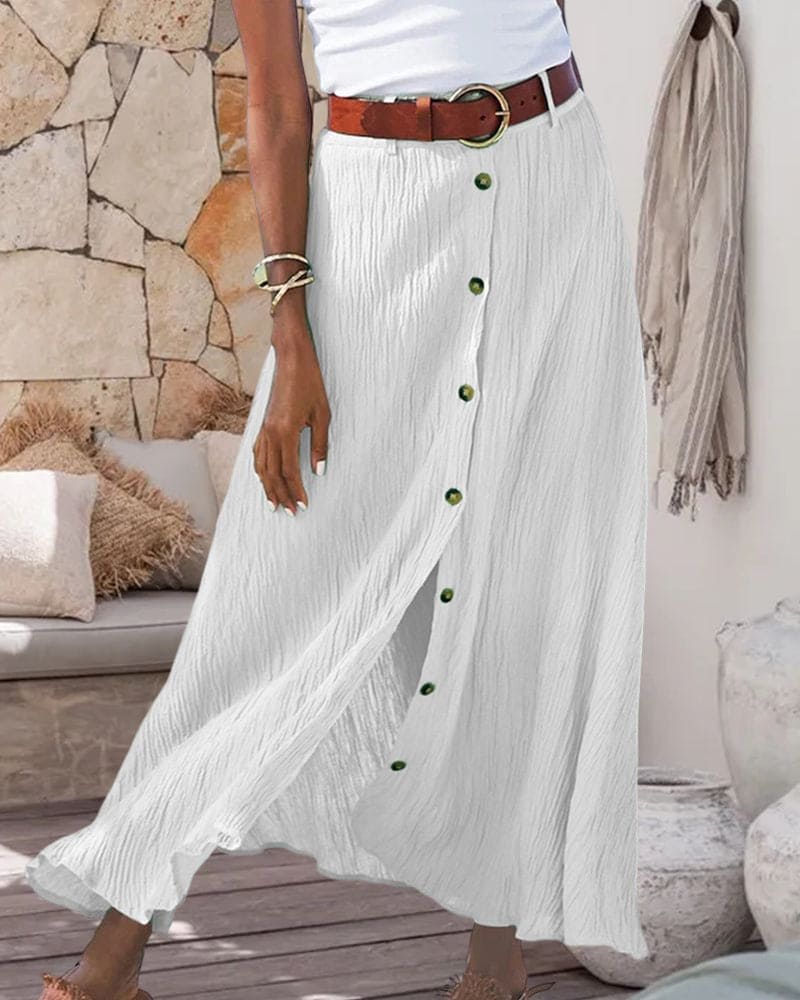 Grace - Solid Color Maxi Skirt