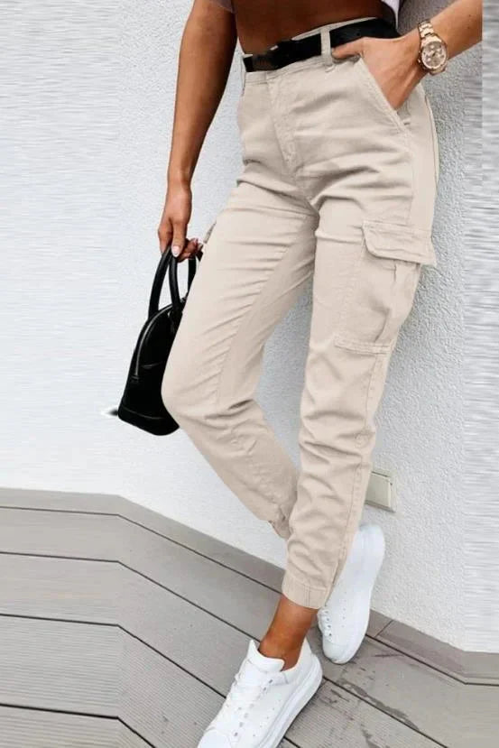 Charlie -  High Waist Cargo Pants