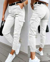 Charlie -  High Waist Cargo Pants